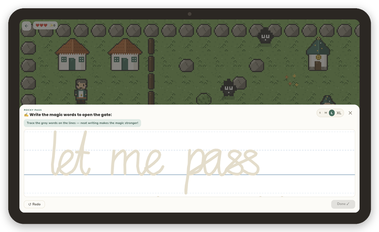 Writing the magic words to open the gate